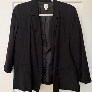 LC Lauren Conrad Black Relaxed Blazer Jacket